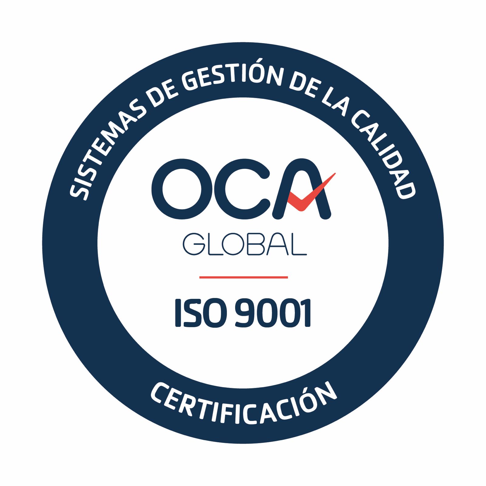 OCA Global — certificación ISO 9001 de sistemas de gestión de la calidad